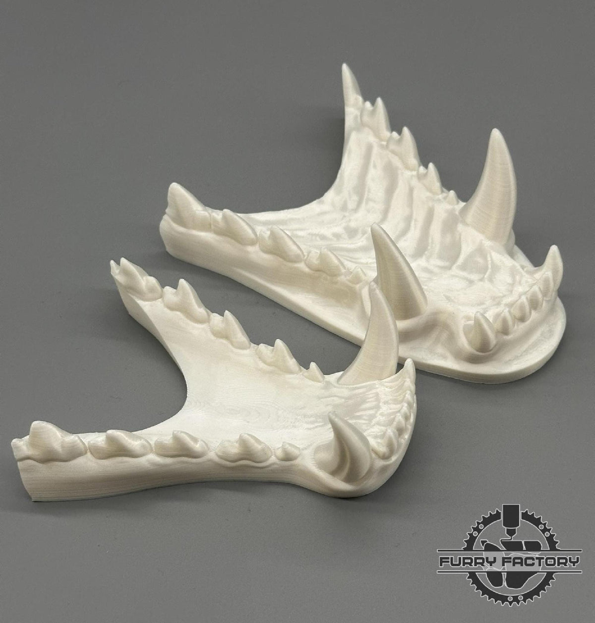 Wolf Fursuit Jaw Set: 3D Printed Realistic Canine Teeth