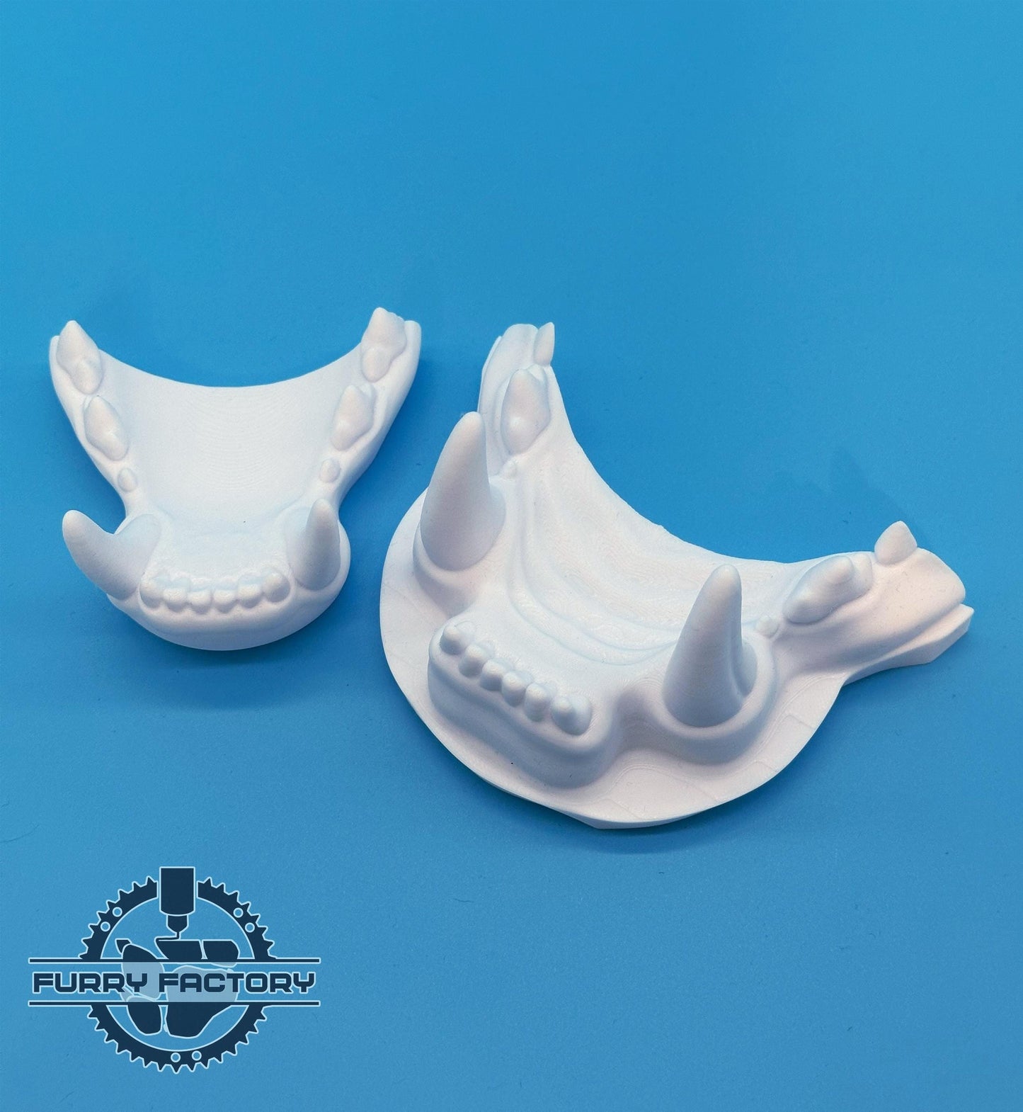 Domestic Cat Fursuit Jaw Set: Small 3D Printed Realistic Feline Teeth