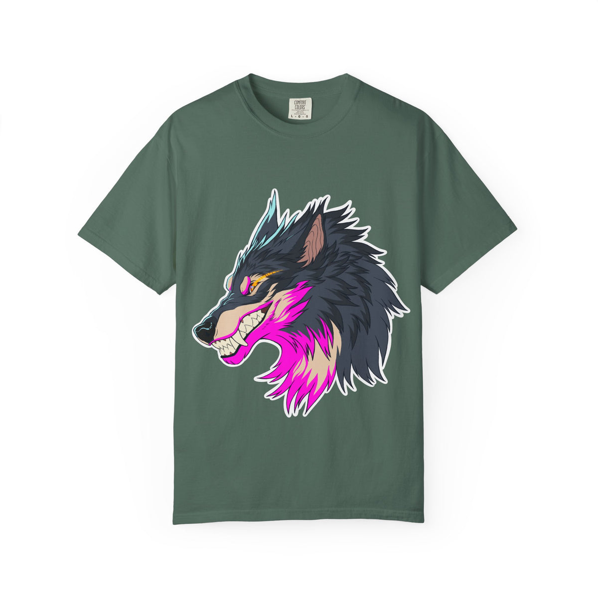 Furry Shirt | Neon Pink Wolf Graphic Tee: Off-Center Art, Furry fandom shirt Fan Gift
