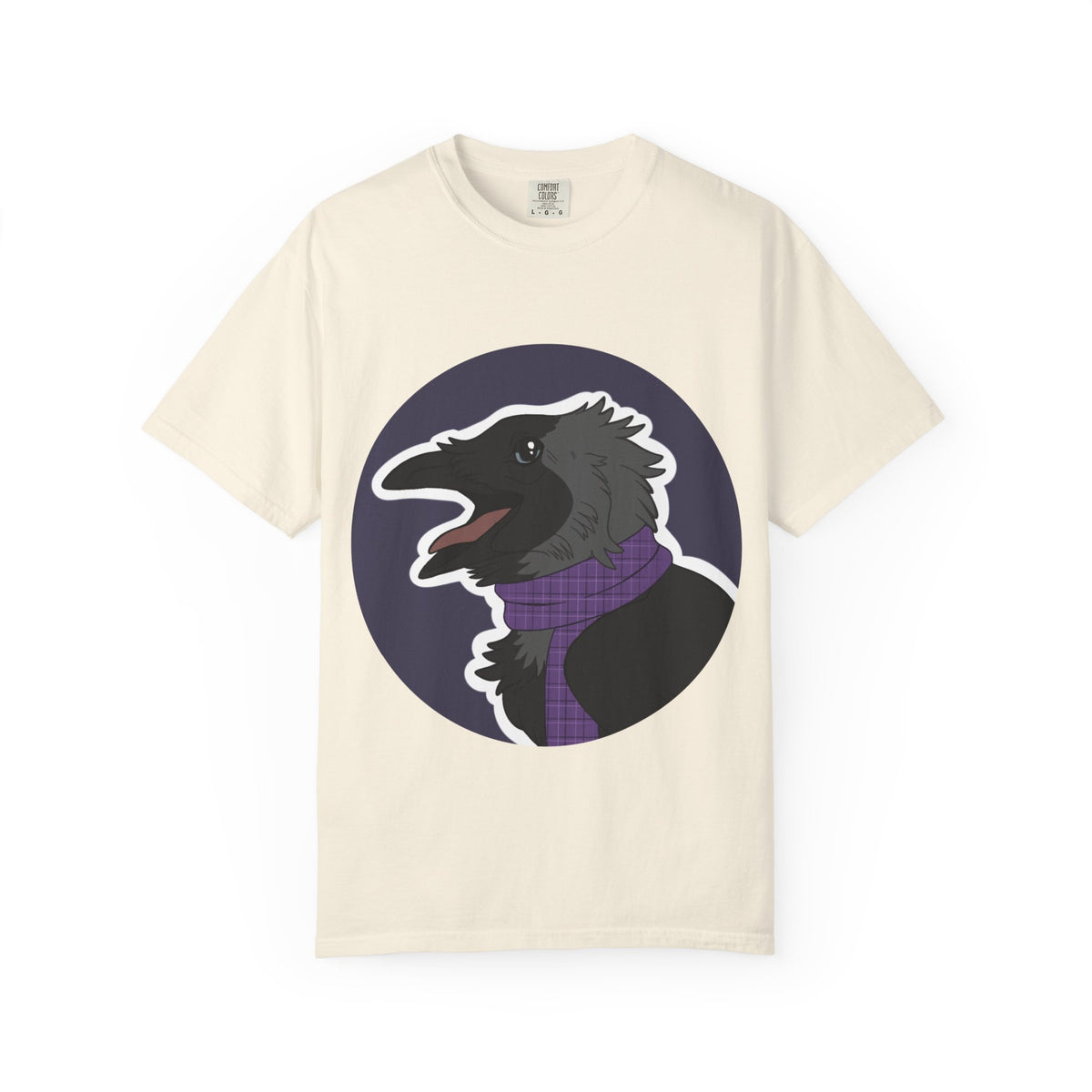 Raven Portrait T-Shirt | Raven with Scarf Graphic Tee