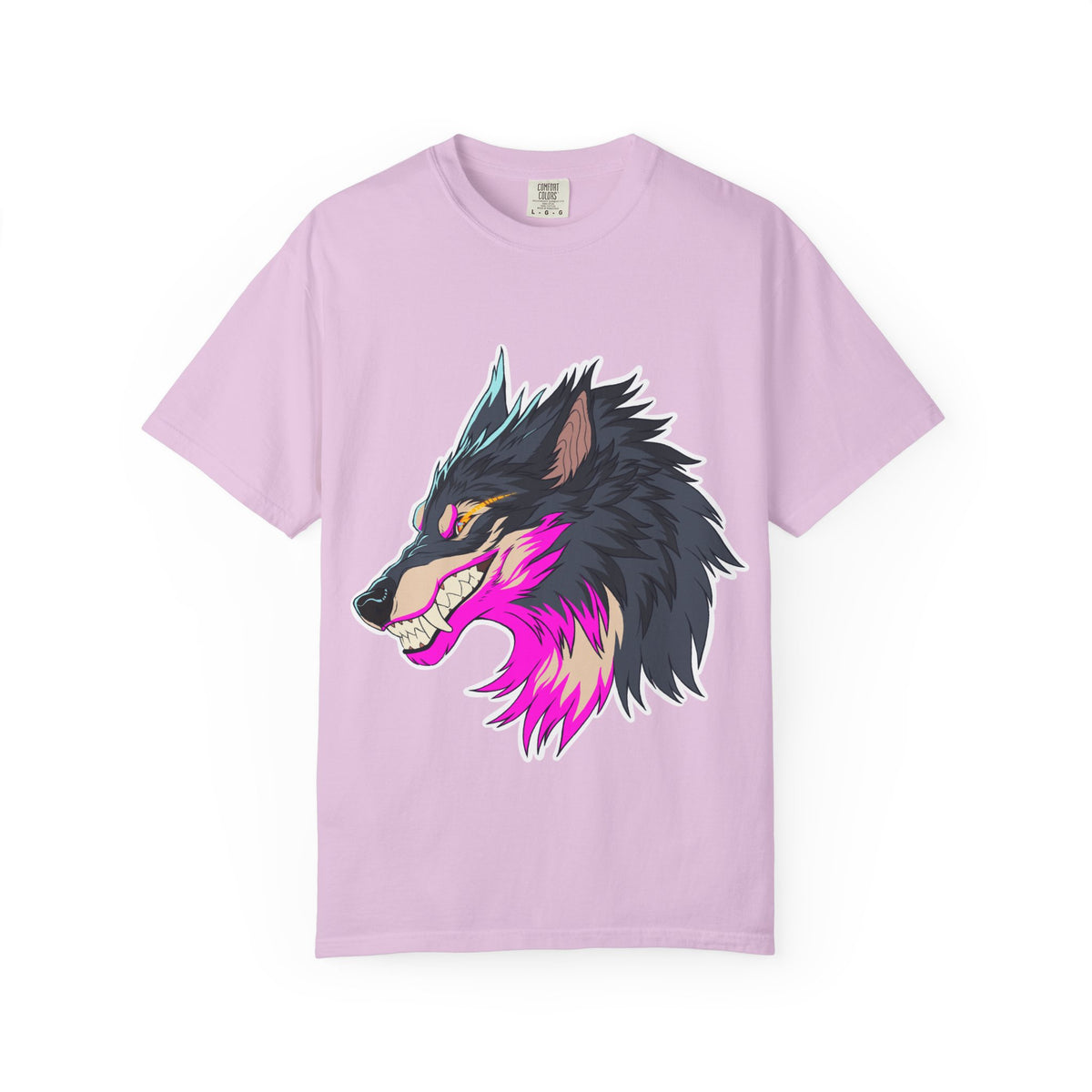 Furry Shirt | Neon Pink Wolf Graphic Tee: Off-Center Art, Furry fandom shirt Fan Gift