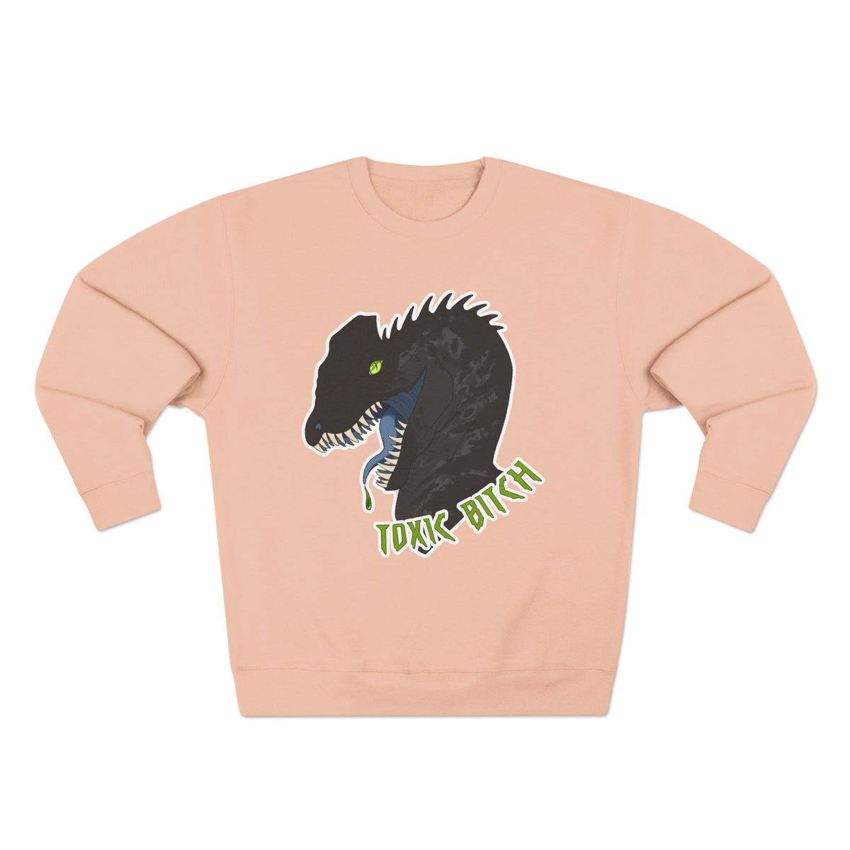 Dilophosaurus Dinosaur "Toxic Bitch" Crewneck Sweatshirt