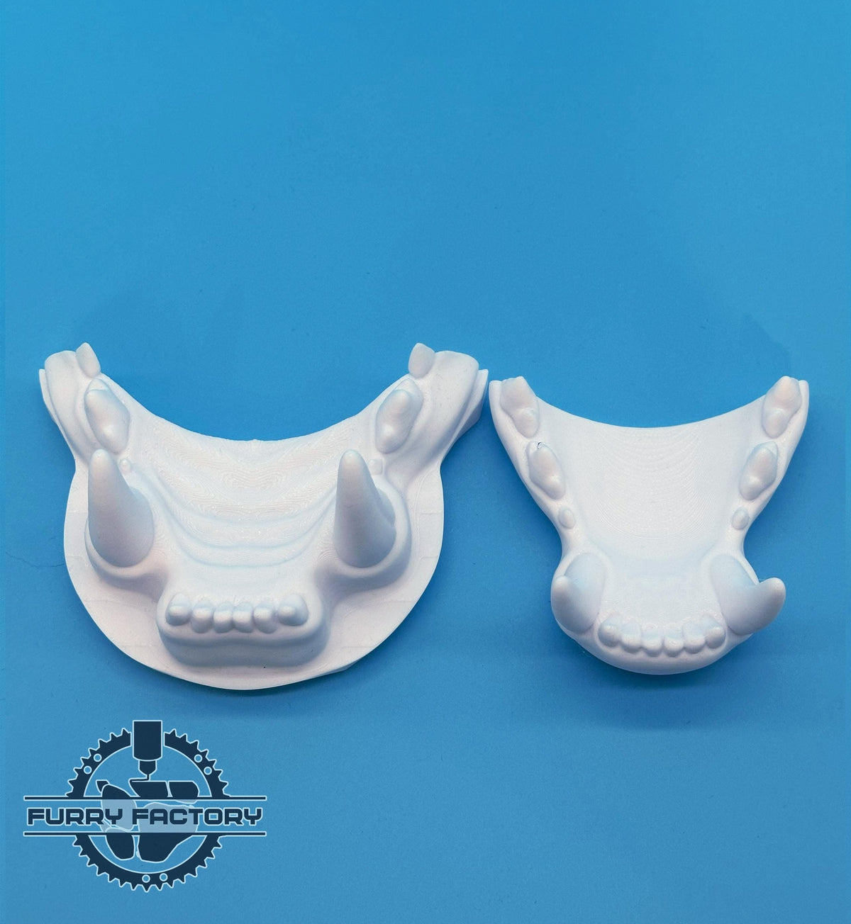 Domestic Cat Fursuit Jaw Set: Small 3D Printed Realistic Feline Teeth