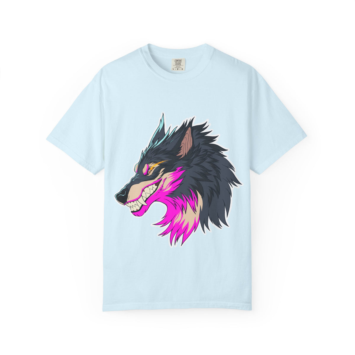 Furry Shirt | Neon Pink Wolf Graphic Tee: Off-Center Art, Furry fandom shirt Fan Gift