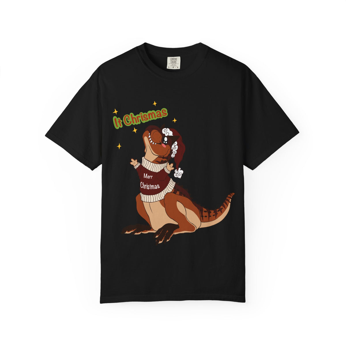Carnotaurus in Santa Hat | It Christmas Meme | Christmas T-Shirt | Dinosaur Christmas Tee | Dinosaur Lover Gift | Dino Holiday Sweater