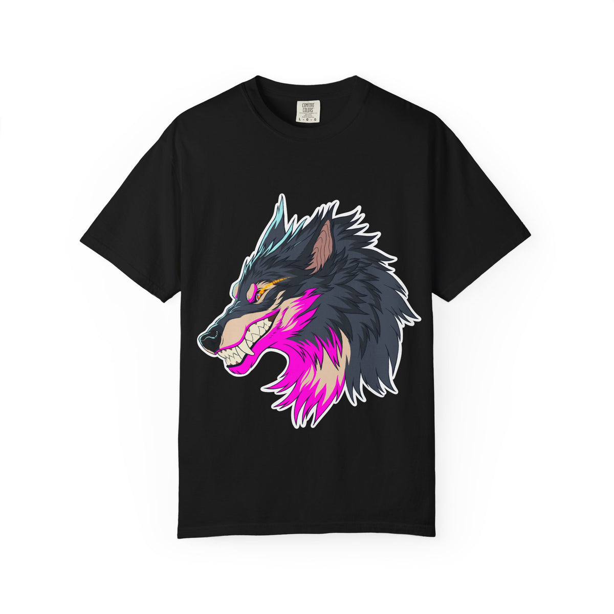 Furry Shirt | Neon Pink Wolf Graphic Tee: Off-Center Art, Furry fandom shirt Fan Gift