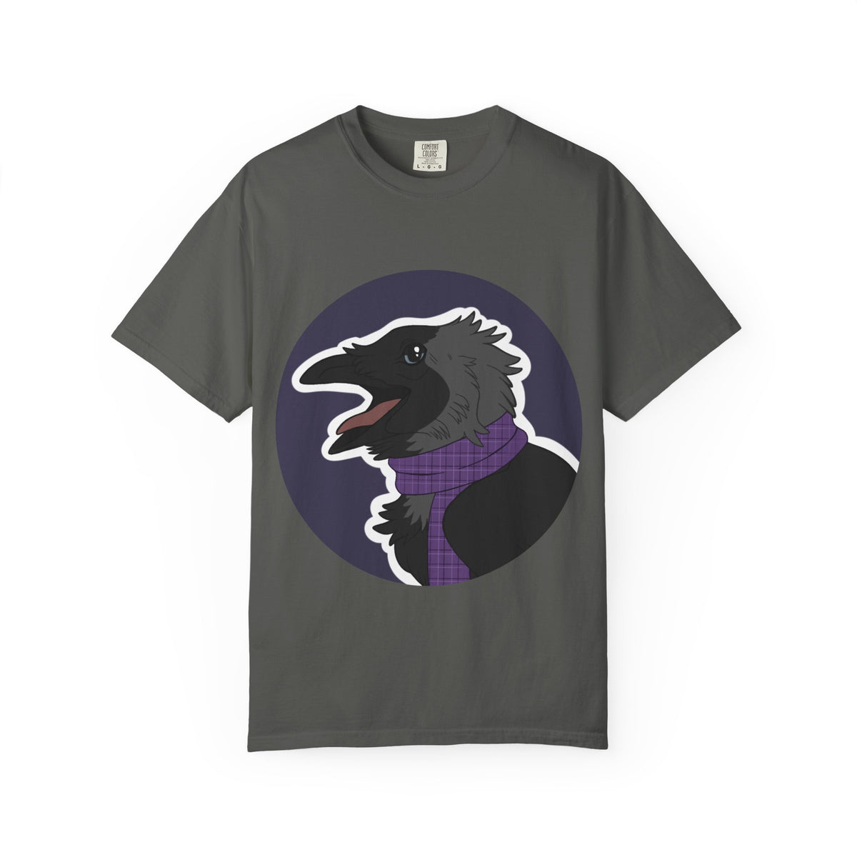 Raven Portrait T-Shirt | Raven with Scarf Graphic Tee