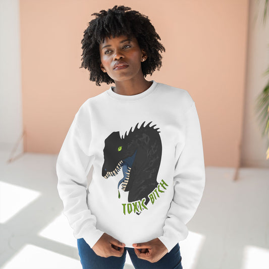Dilophosaurus Dinosaur "Toxic Bitch" Crewneck Sweatshirt