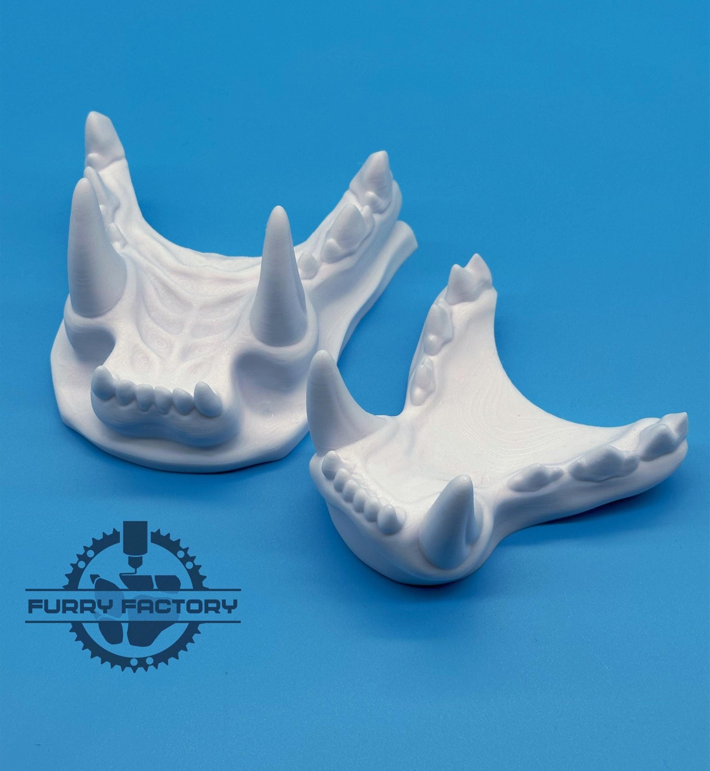 Lion Fursuit Jaw Set: 3D Printed Realistic Big Cat Teeth for Lion Bases