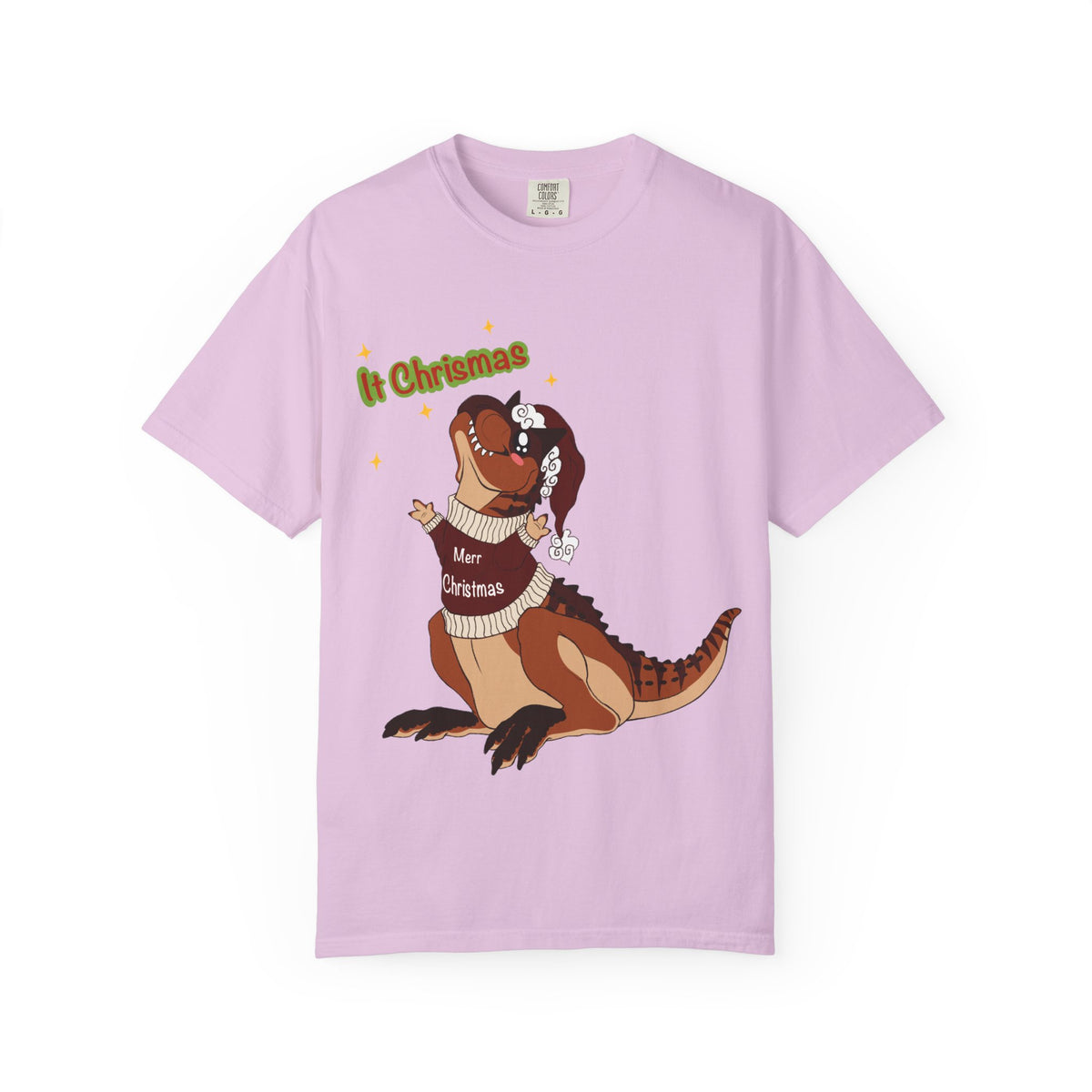 Carnotaurus in Santa Hat | It Christmas Meme | Christmas T-Shirt | Dinosaur Christmas Tee | Dinosaur Lover Gift | Dino Holiday Sweater