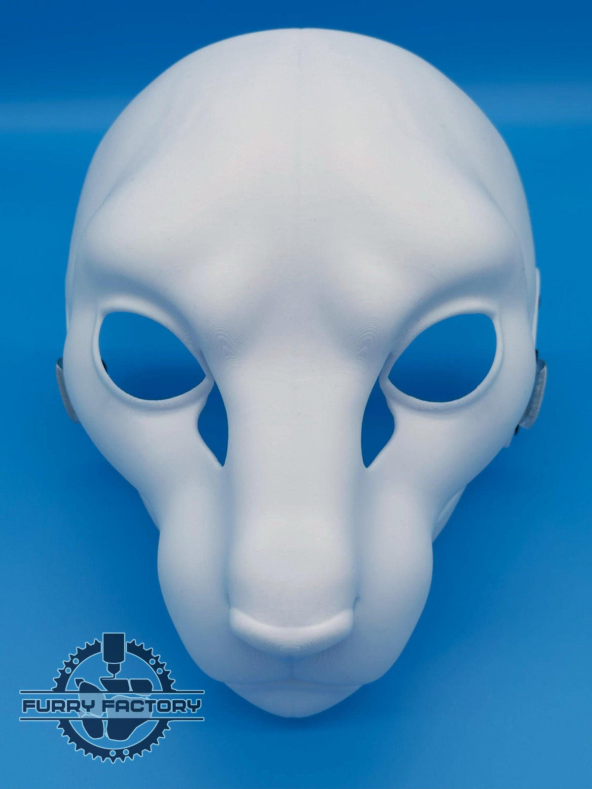 Cat head base, 3D printed, realistic feline mask base, moving jaw