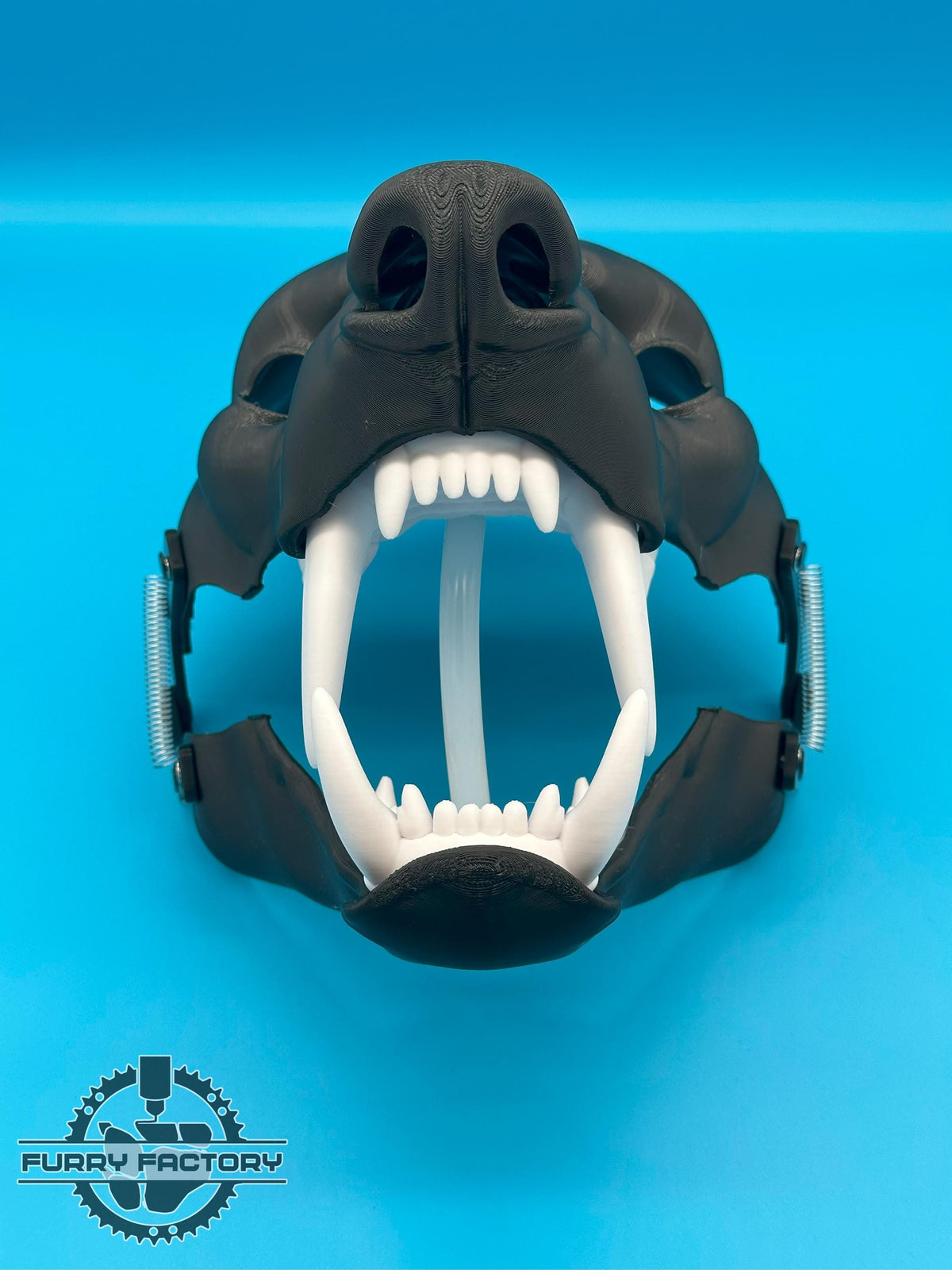 Snarl Hyena Fursuit Head Base Realistic 3D Printed Moving Jaw Teeth Set Blank