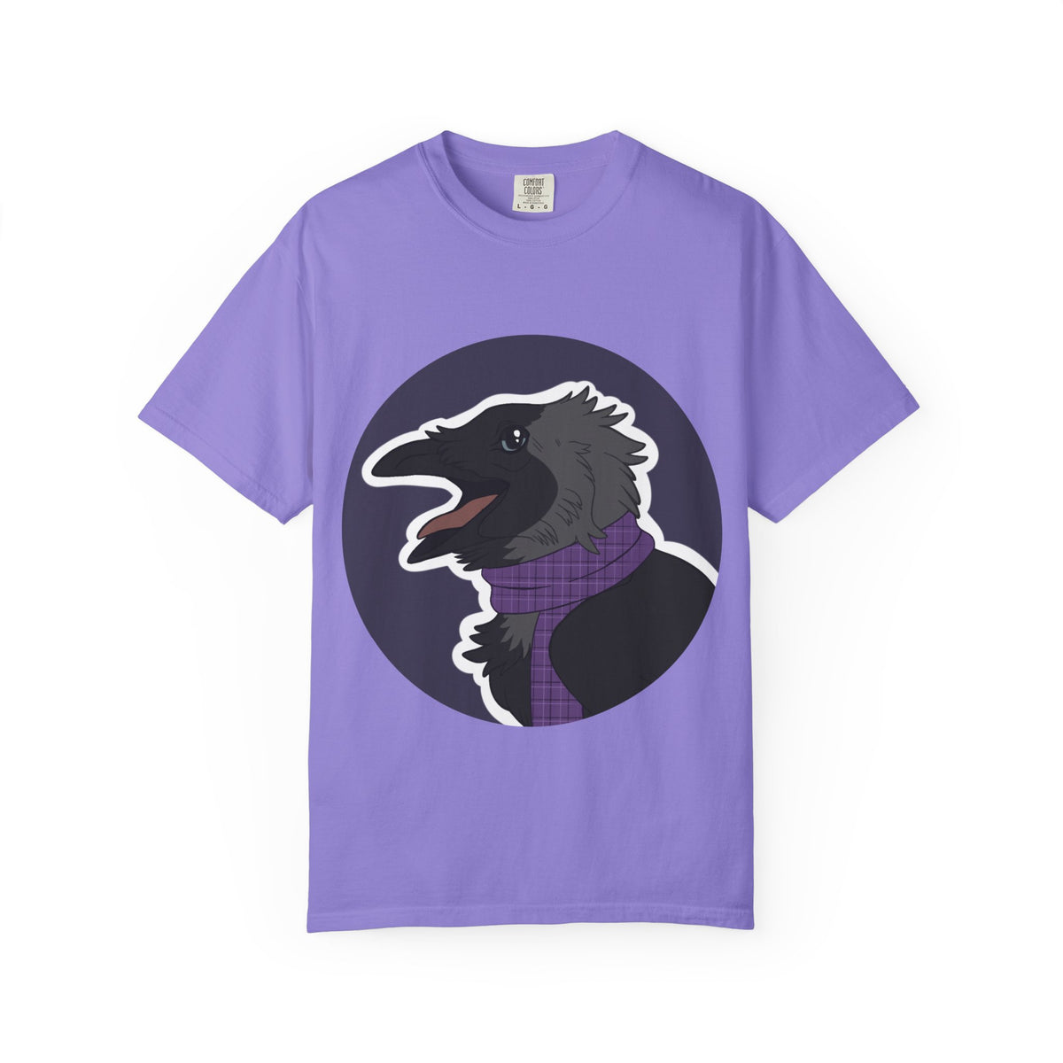 Raven Portrait T-Shirt | Raven with Scarf Graphic Tee