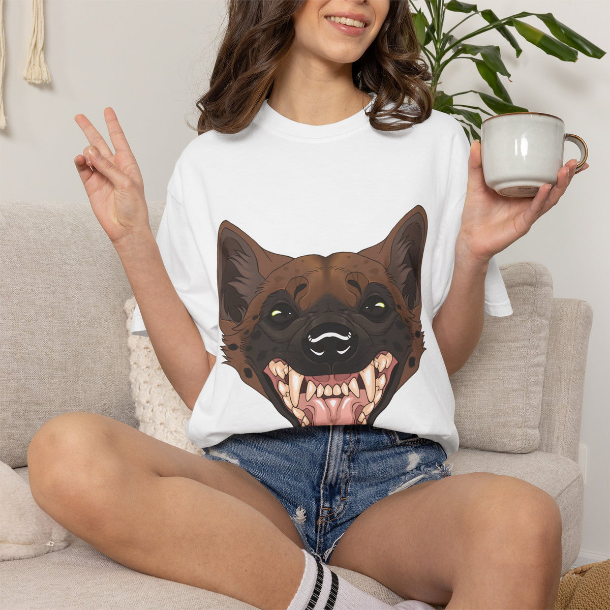 Animal Kingdom Shirt | Animal Kindom Tee | Hyena Graphic T-shirt: Wildlife Safari Lover's Cotton Top