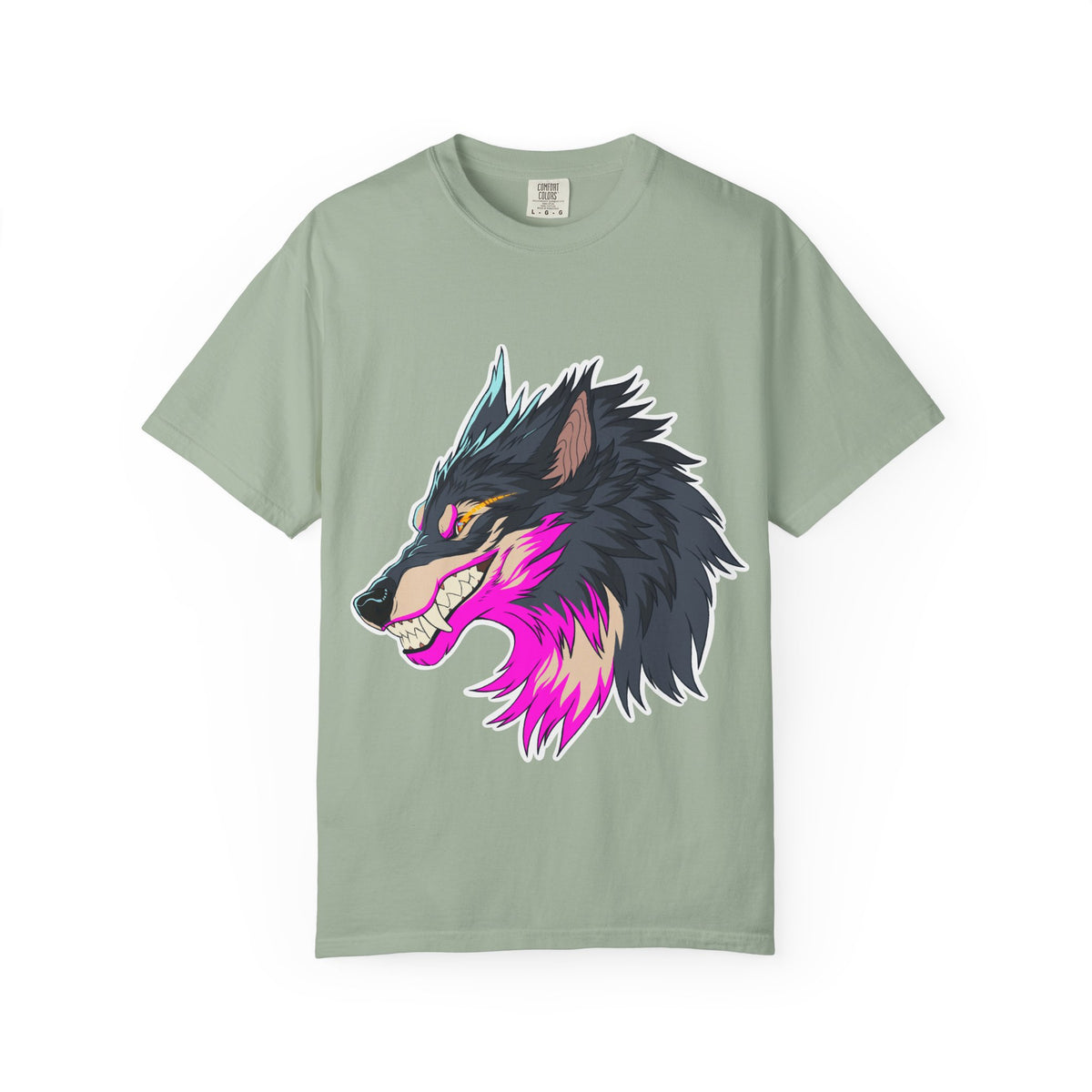 Furry Shirt | Neon Pink Wolf Graphic Tee: Off-Center Art, Furry fandom shirt Fan Gift