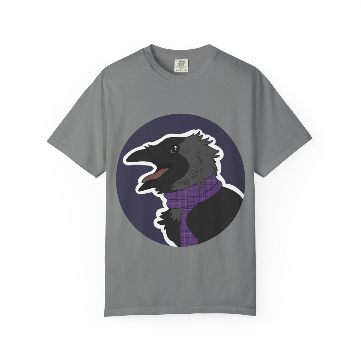 Raven Portrait T-Shirt | Raven with Scarf Graphic Tee