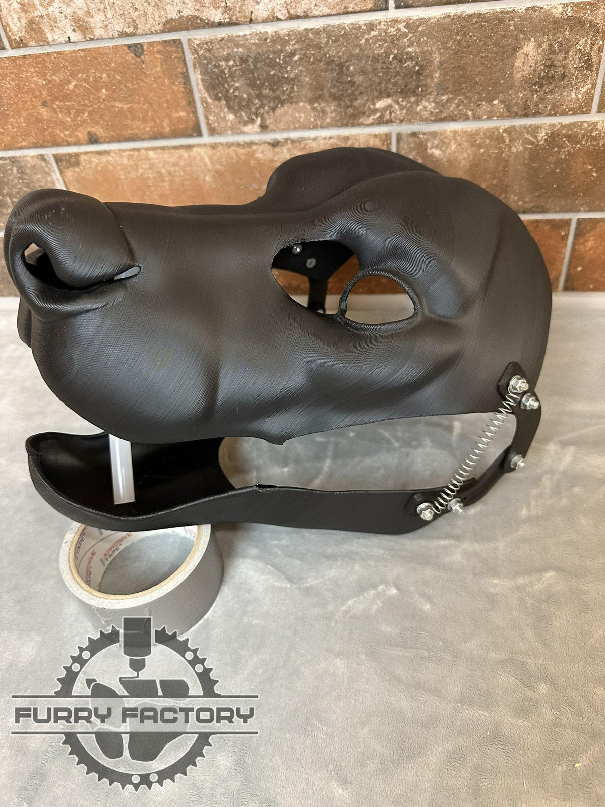 Hyena fursuit head blank, Realistic Fursuit 3D printed base, moving jaw