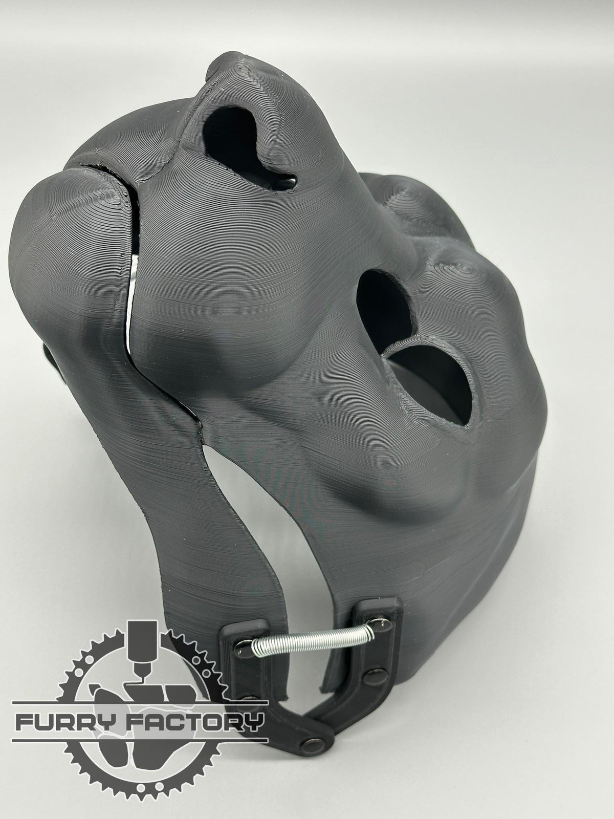 Snow Leopard Fursuit Head Base: Realistic 3D Printed Moving Jaw Feline Snep Blank