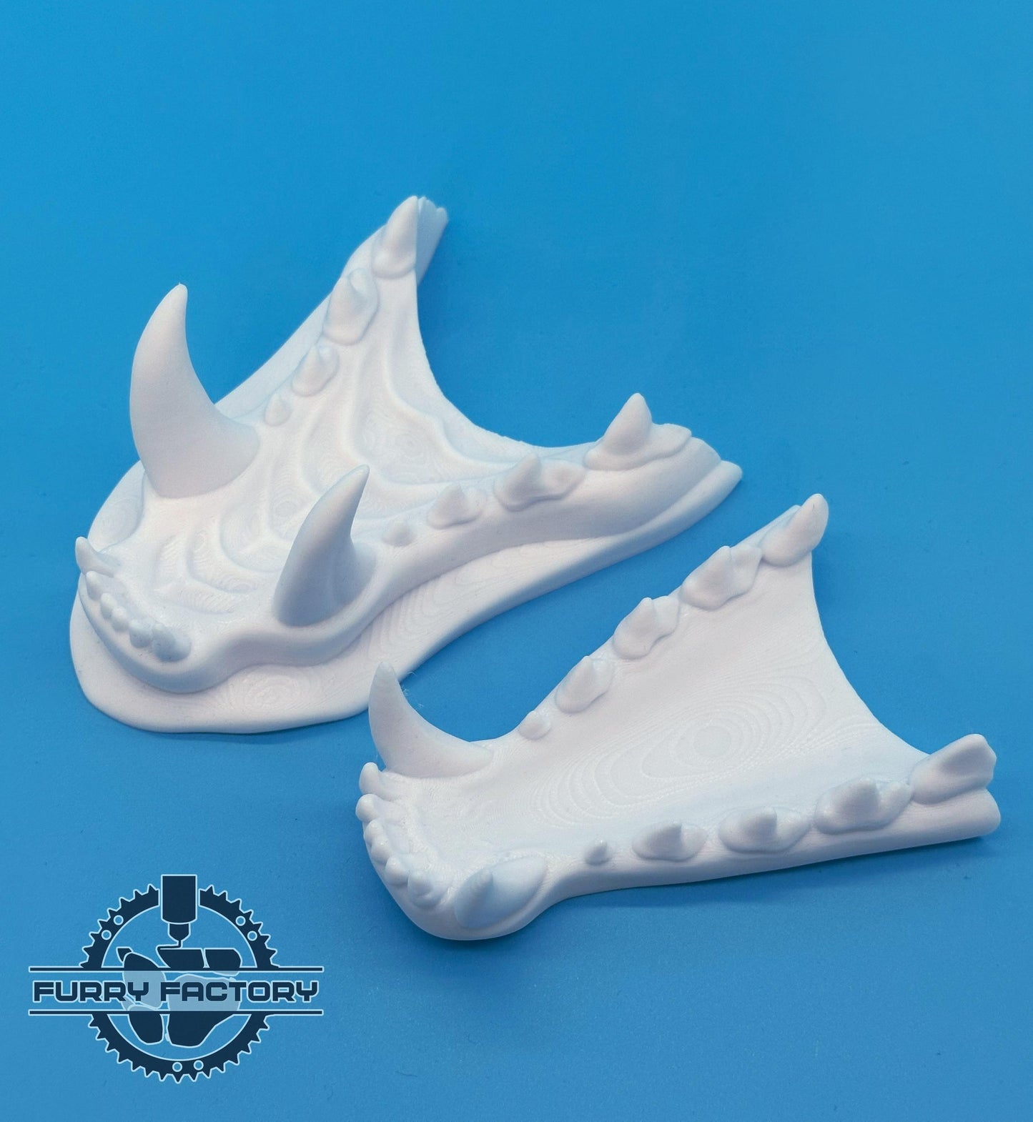 Fox Fursuit Jaw Set: 3D Printed Realistic Teeth for Fox Head Base