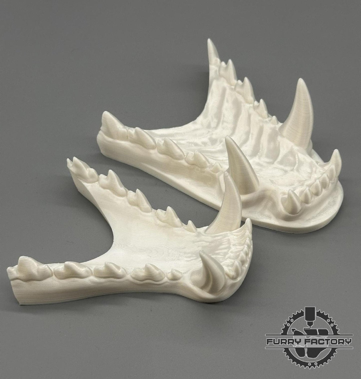 Wolf Fursuit Jaw Set: 3D Printed Realistic Canine Teeth