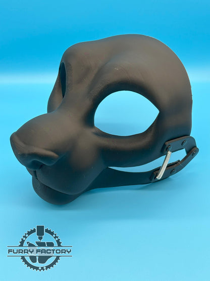 Feline Fursuit Head Base: Semi-Toony 3D Printed Moving Jaw Cat Blank
