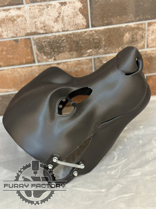 Canine Fursuit Head Base - Semi-Realistic 3D Printed Moving Jaw Blank