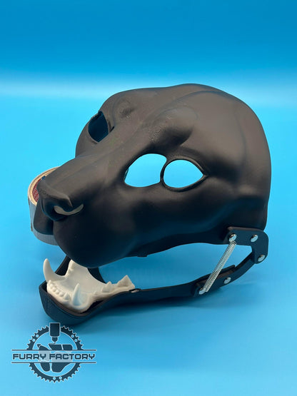 Lynx Fursuit Head Base - Realisitc with Moving jaw (3D printed)