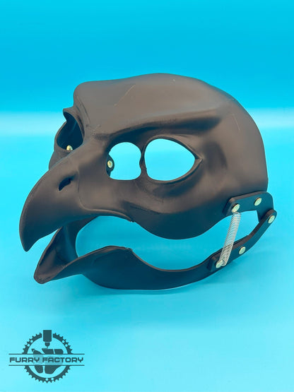 Owl Fursuit Head Base: Realistic 3D Printed Moving Jaw Avian Bird Blank