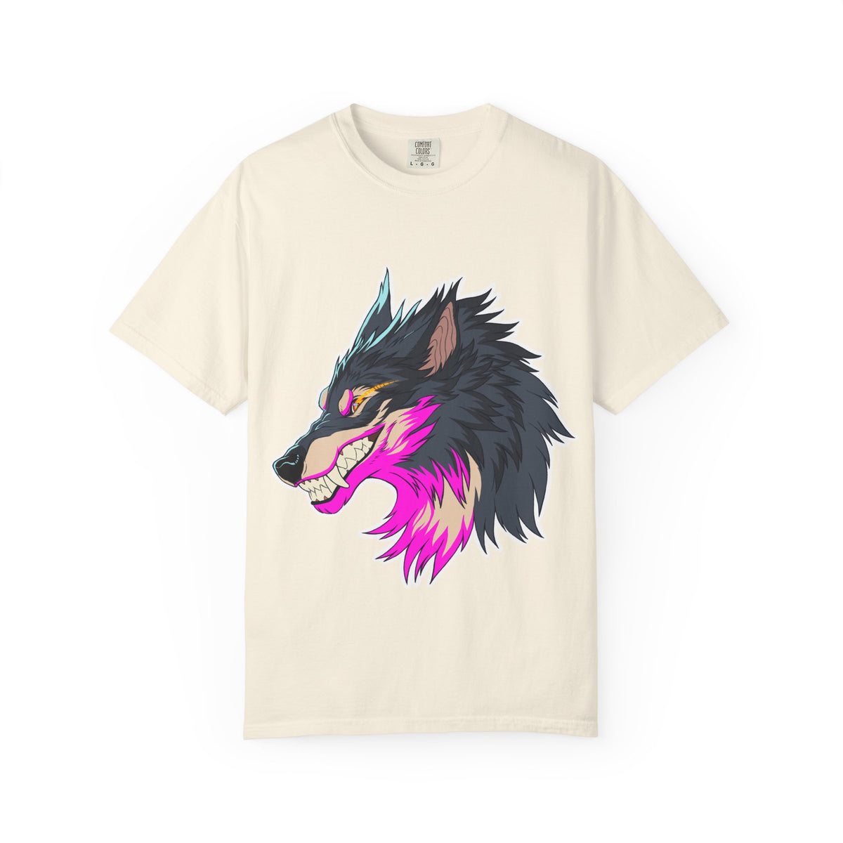 Furry Shirt | Neon Pink Wolf Graphic Tee: Off-Center Art, Furry fandom shirt Fan Gift