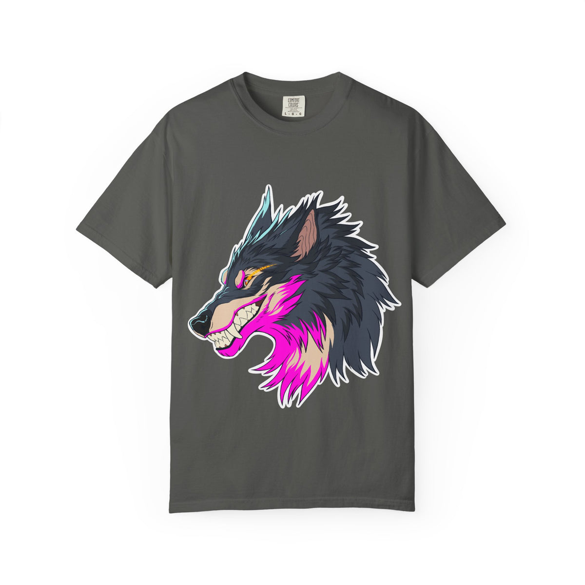 Furry Shirt | Neon Pink Wolf Graphic Tee: Off-Center Art, Furry fandom shirt Fan Gift