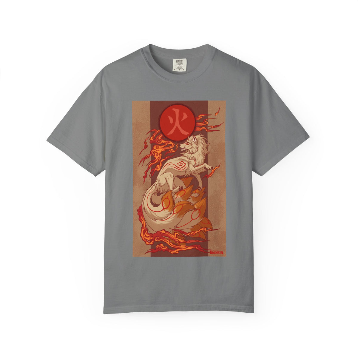NineTails Pokémon Shirt x Okami Style Tee | Fox T-Shirt | Kitsune Shirt | Japanese Fox Tee | Art Anime Fire Spirit Mythical Creature Apparel