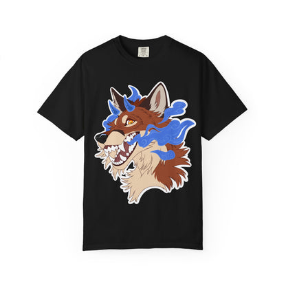 Japanese Fox Yokai T-Shirt | Oni Fox Shirt | Spirit Demon Tee | Furry Art | Artist Zoomorphic Graphic Tee shirt