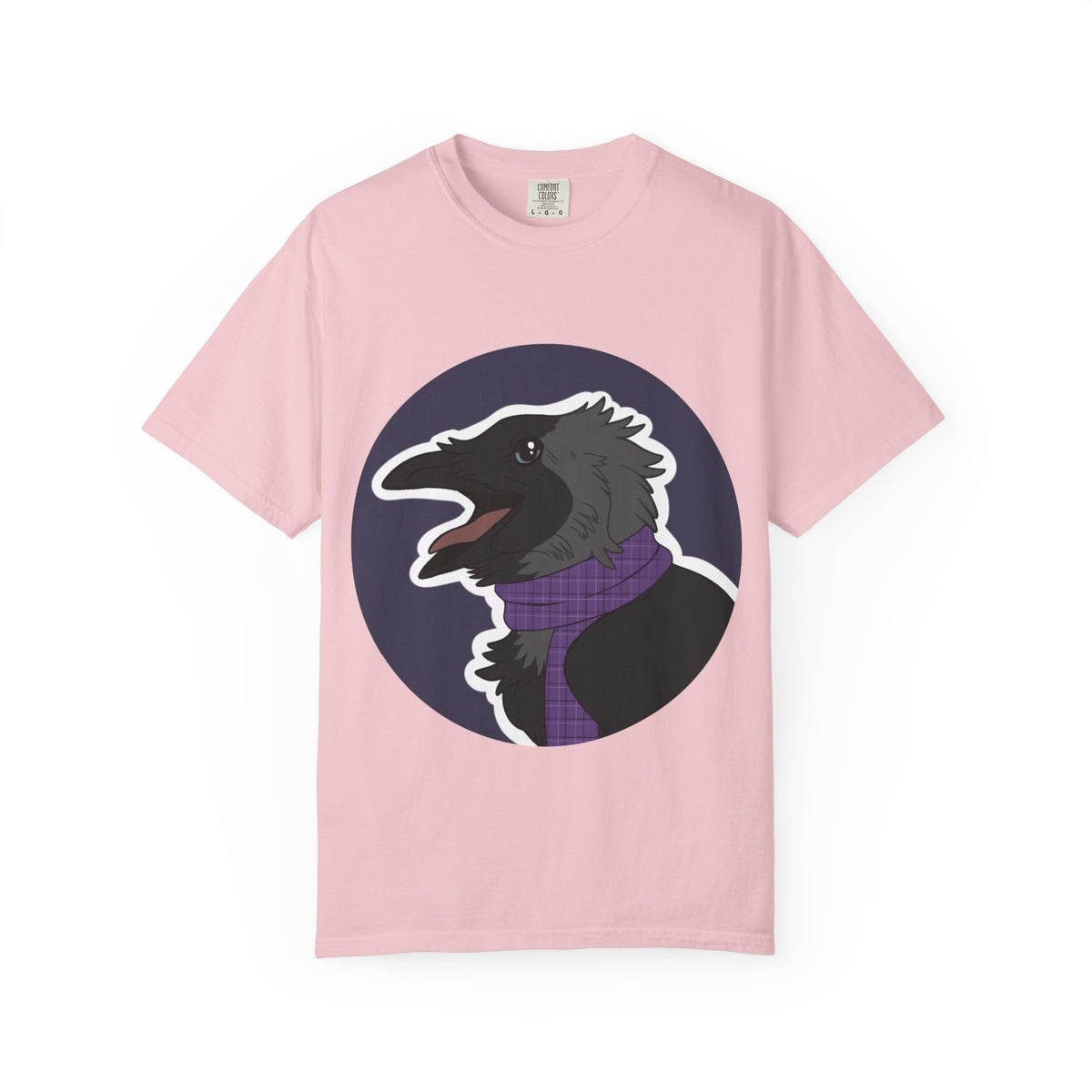 Raven Portrait T-Shirt | Raven with Scarf Graphic Tee