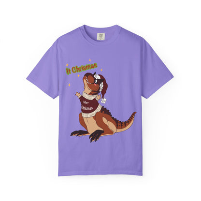 Carnotaurus in Santa Hat | It Christmas Meme | Christmas T-Shirt | Dinosaur Christmas Tee | Dinosaur Lover Gift | Dino Holiday Sweater