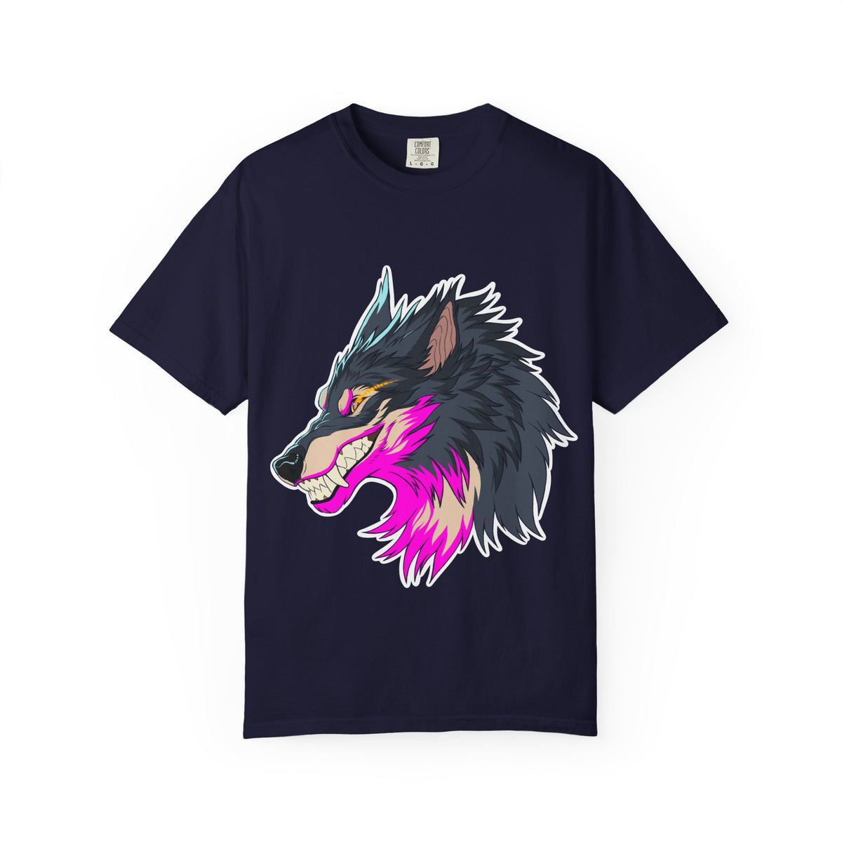 Furry Shirt | Neon Pink Wolf Graphic Tee: Off-Center Art, Furry fandom shirt Fan Gift