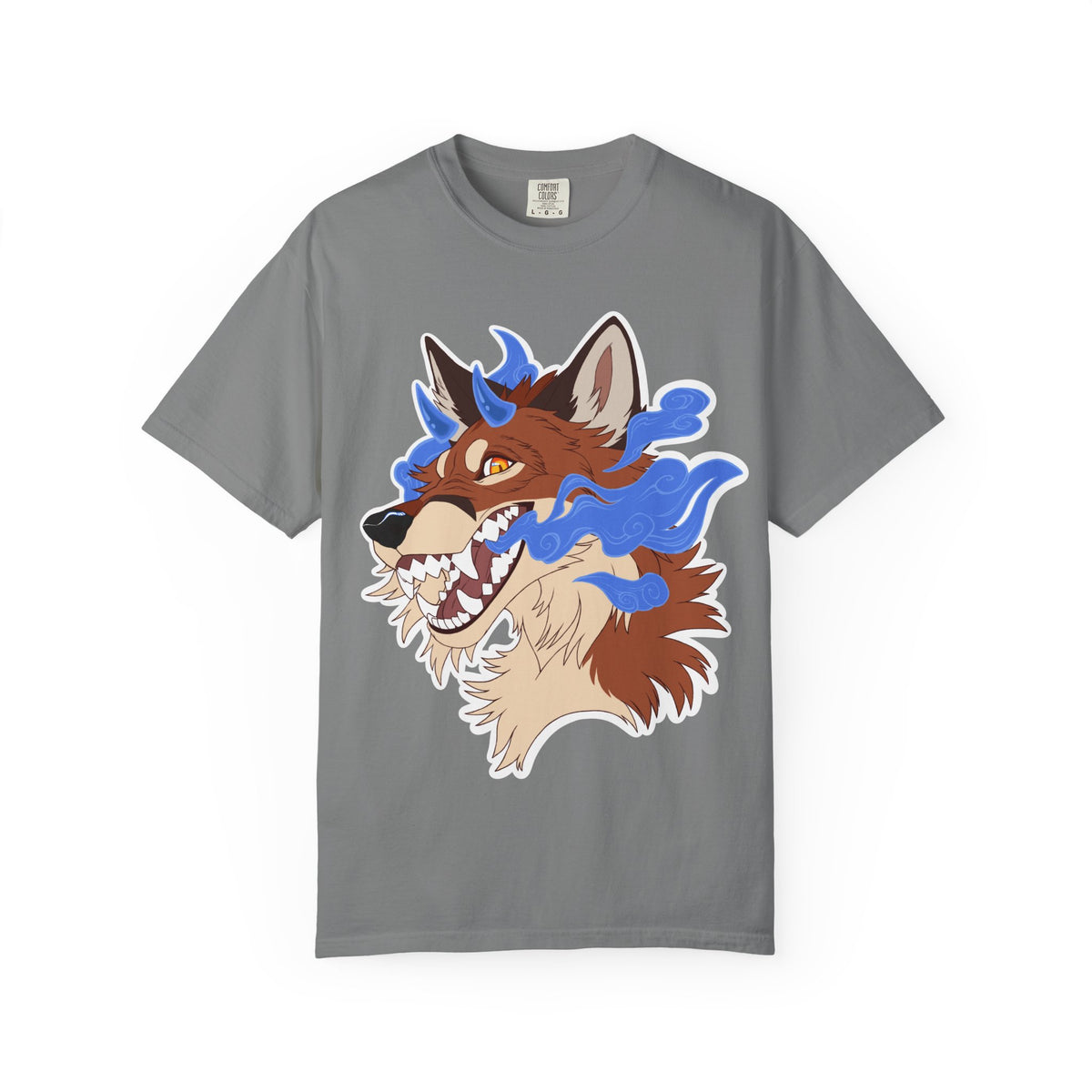 Japanese Fox Yokai T-Shirt | Oni Fox Shirt | Spirit Demon Tee | Furry Art | Artist Zoomorphic Graphic Tee shirt