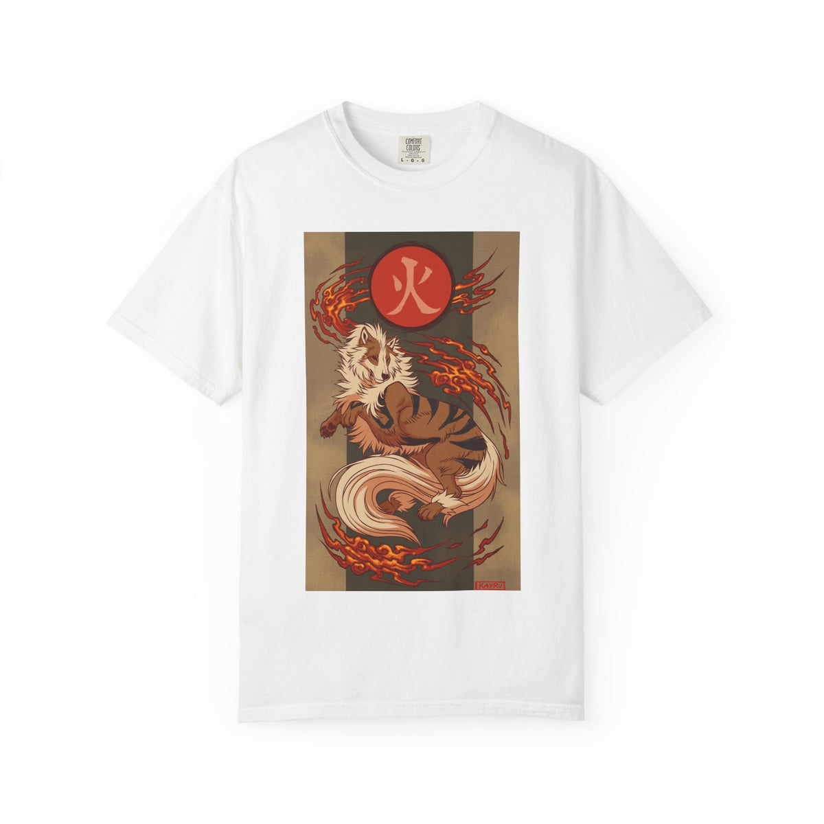 okémon x Okami Crossover | Arcanine x Amaterasu Wearable Art Tee | Japanese Wolf Spirit x Fire Hound T-Shirt | Graphic shirt |