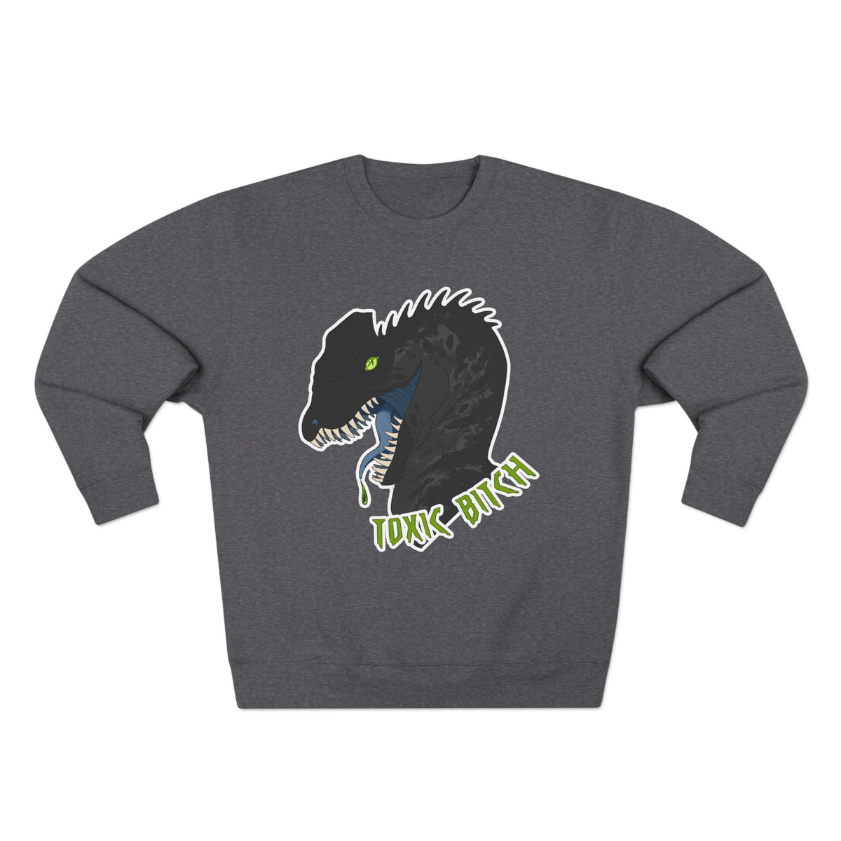 Dilophosaurus Dinosaur "Toxic Bitch" Crewneck Sweatshirt