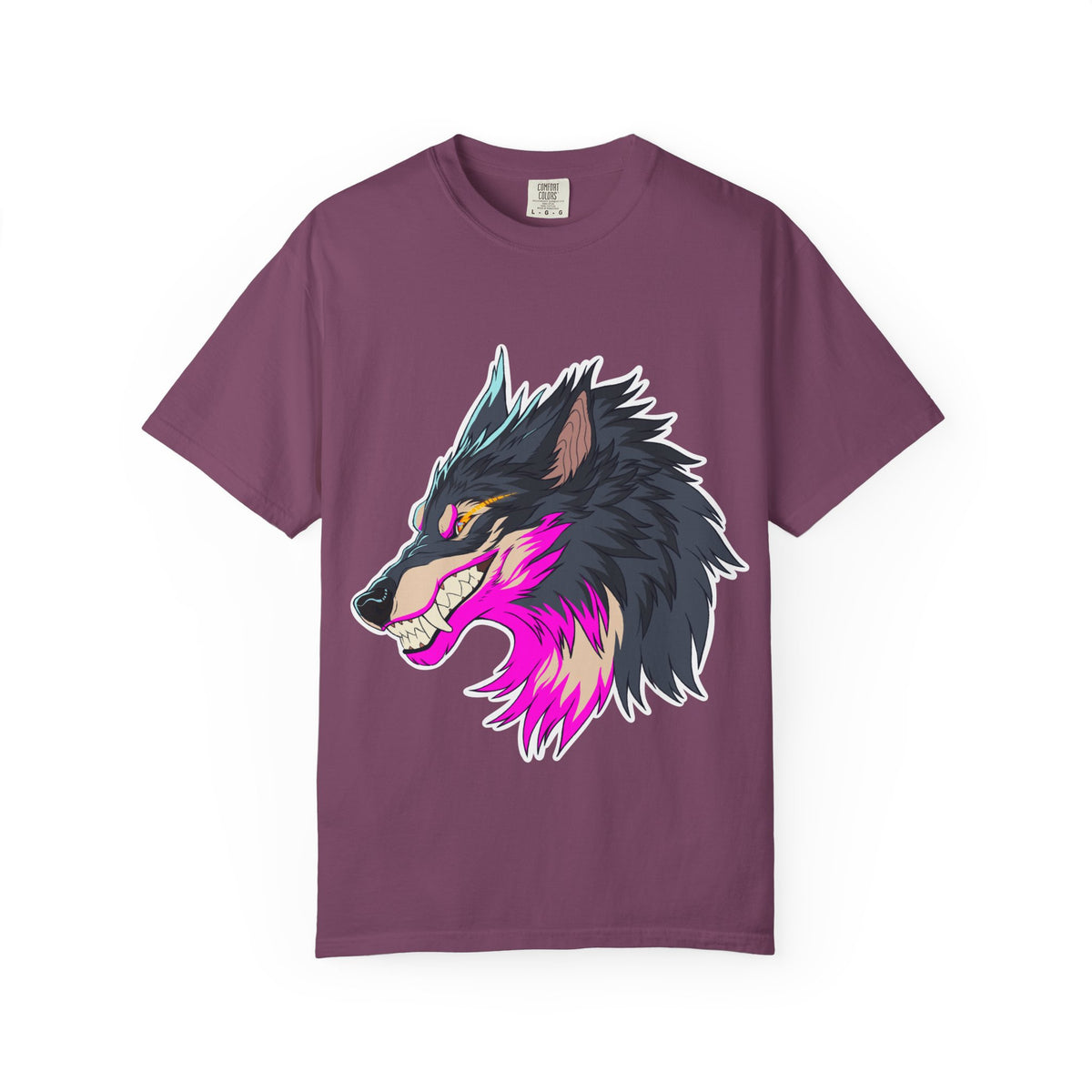 Furry Shirt | Neon Pink Wolf Graphic Tee: Off-Center Art, Furry fandom shirt Fan Gift