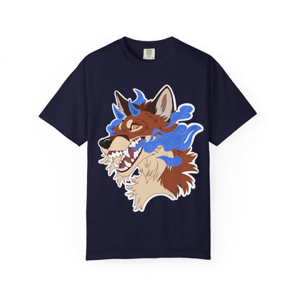 Japanese Fox Yokai T-Shirt | Oni Fox Shirt | Spirit Demon Tee | Furry Art | Artist Zoomorphic Graphic Tee shirt