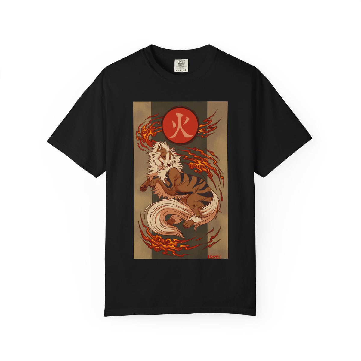 okémon x Okami Crossover | Arcanine x Amaterasu Wearable Art Tee | Japanese Wolf Spirit x Fire Hound T-Shirt | Graphic shirt |