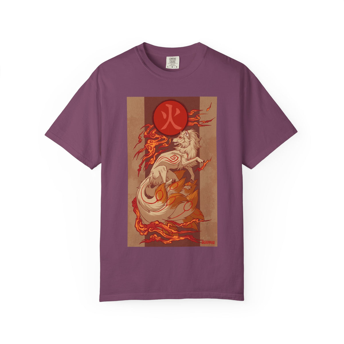 NineTails Pokémon Shirt x Okami Style Tee | Fox T-Shirt | Kitsune Shirt | Japanese Fox Tee | Art Anime Fire Spirit Mythical Creature Apparel