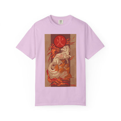 NineTails Pokémon Shirt x Okami Style Tee | Fox T-Shirt | Kitsune Shirt | Japanese Fox Tee | Art Anime Fire Spirit Mythical Creature Apparel