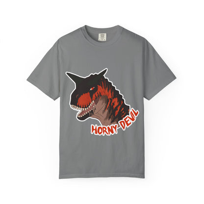 Carnotaurus Dinosaur Graphic Tee: Vintage Zine Style, Ring-Spun Cotton (Adults)