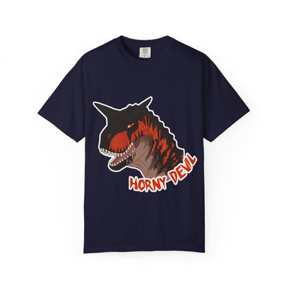 Carnotaurus Dinosaur Graphic Tee: Vintage Zine Style, Ring-Spun Cotton (Adults)