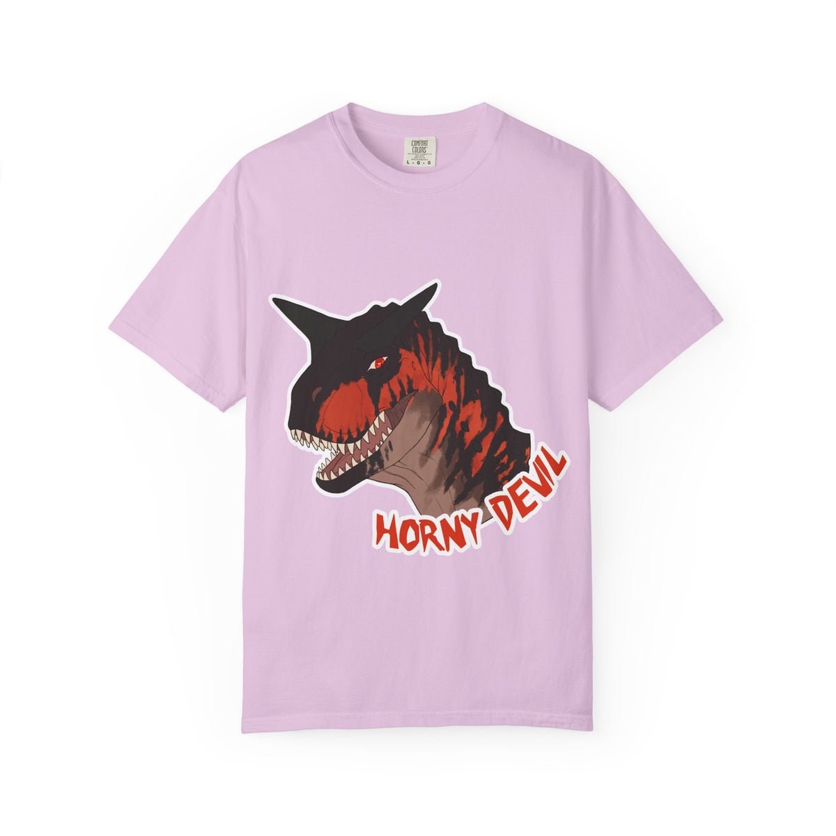 Carnotaurus Dinosaur Graphic Tee: Vintage Zine Style, Ring-Spun Cotton (Adults)