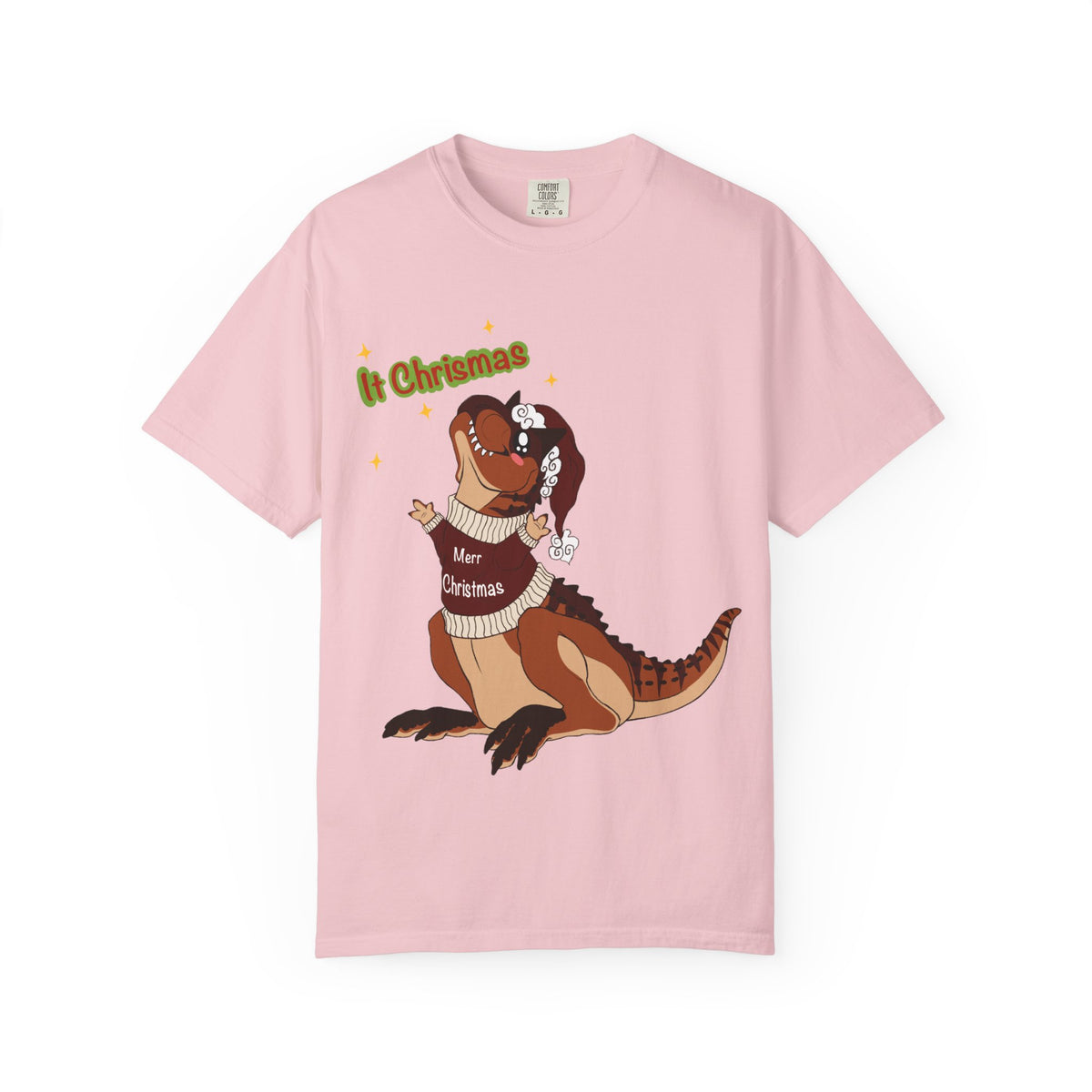 Carnotaurus in Santa Hat | It Christmas Meme | Christmas T-Shirt | Dinosaur Christmas Tee | Dinosaur Lover Gift | Dino Holiday Sweater