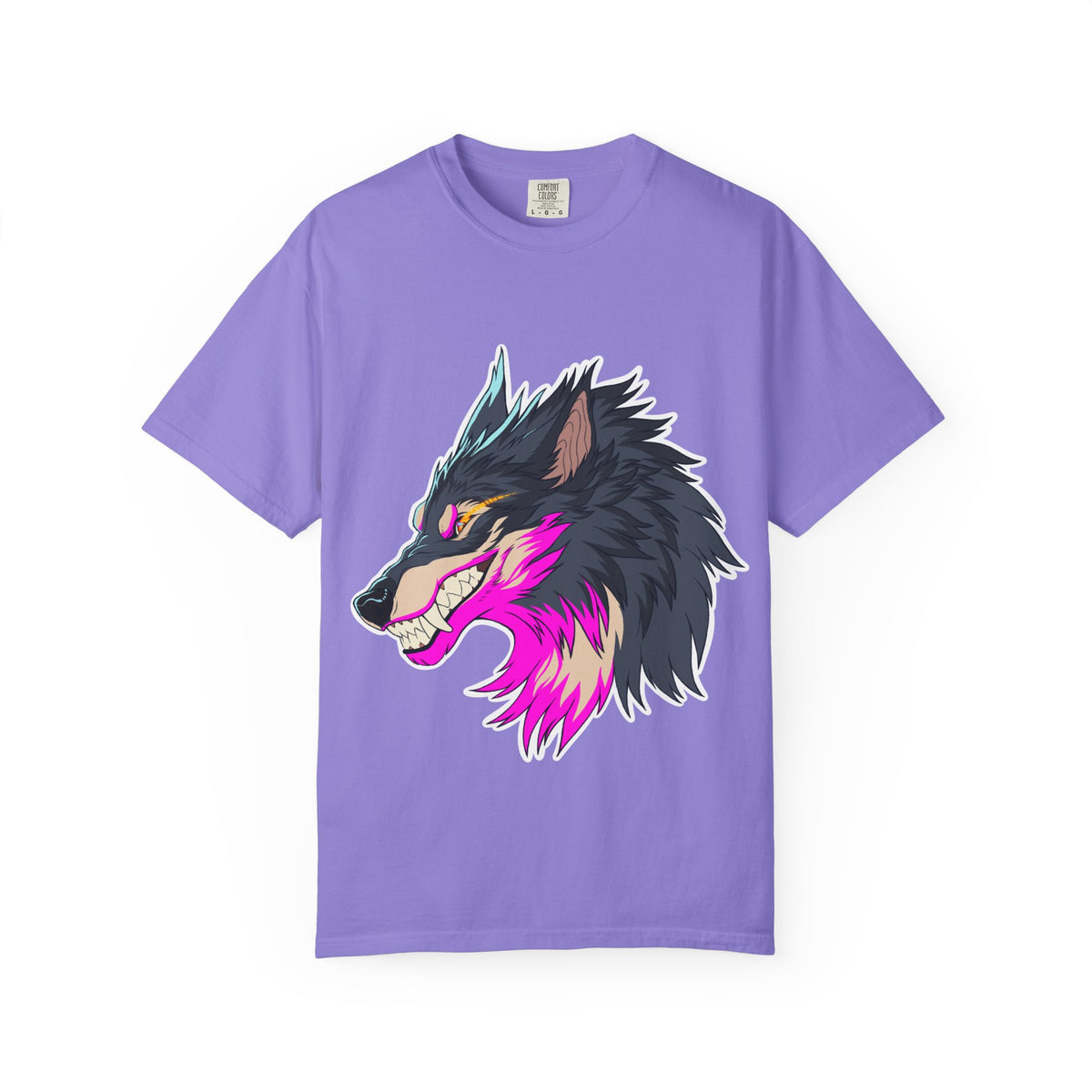 Furry Shirt | Neon Pink Wolf Graphic Tee: Off-Center Art, Furry fandom shirt Fan Gift