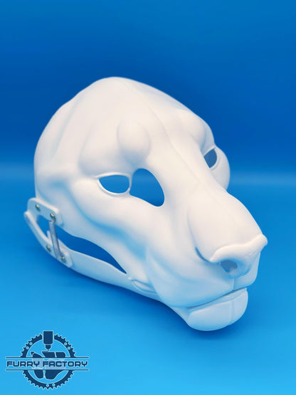 Sabertooth-Fursuit-Kopf-Basis: Realistischer 3D-gedruckter beweglicher Kiefer vorgeschnittener Smilodon-Rohling