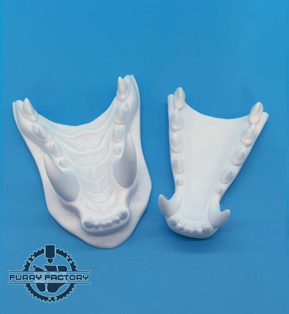 Fox Fursuit Jaw Set: 3D Printed Realistic Teeth for Fox Head Base